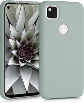 kwmobile telefoonhoesje voor Google Pixel 4a - Hoesje met siliconen coating - Smartphone case in grijsgroen