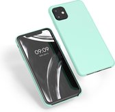 kwmobile telefoonhoesje voor Apple iPhone 11 - Hoesje met siliconen coating - Smartphone case in pastelgroen