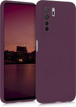 kwmobile telefoonhoesje voor Huawei P40 Lite 5G - Hoesje voor smartphone - Back cover in bordeaux-violet