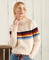 Superdry Dames Trui Gestreepte Whitaker trui met ronde hals