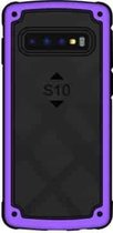 Schokbestendige pc + TPU-hoes voor Galaxy S10 + (paars)