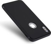 Voor iPhone X / XS Pure Color TPU beschermende achterkant van de behuizing (zwart)