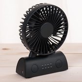 OCUBE D402 4W USB-oplaadbare draagbare mobiele ventilator, met 4 snelheidsregeling (zwart)