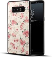 Voor Galaxy Note 8 TPU + PC Peony Gedrukt patroonoppervlak beschermende achterkant van de behuizing