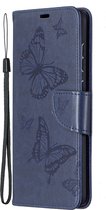 Mobigear Butterfly Bookcase Hoesje - Geschikt voor Samsung Galaxy A72 - Gsm case - Blauw