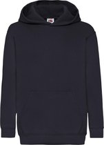 Fruit Of The Loom Kinder Unisex Sweatshirt Met Capuchon / Hoodie (Donker Marine)