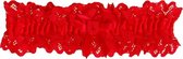 Kousenband rood kant met strikje en roosje