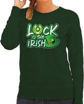St. Patricks day sweater groen voor dames - Luck of the Irish - Ierse feest kleding / trui/ outfit/ kostuum 2XL