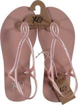 Xq Footwear Teenslippers Sandal Dames Polyester Roze Maat 38