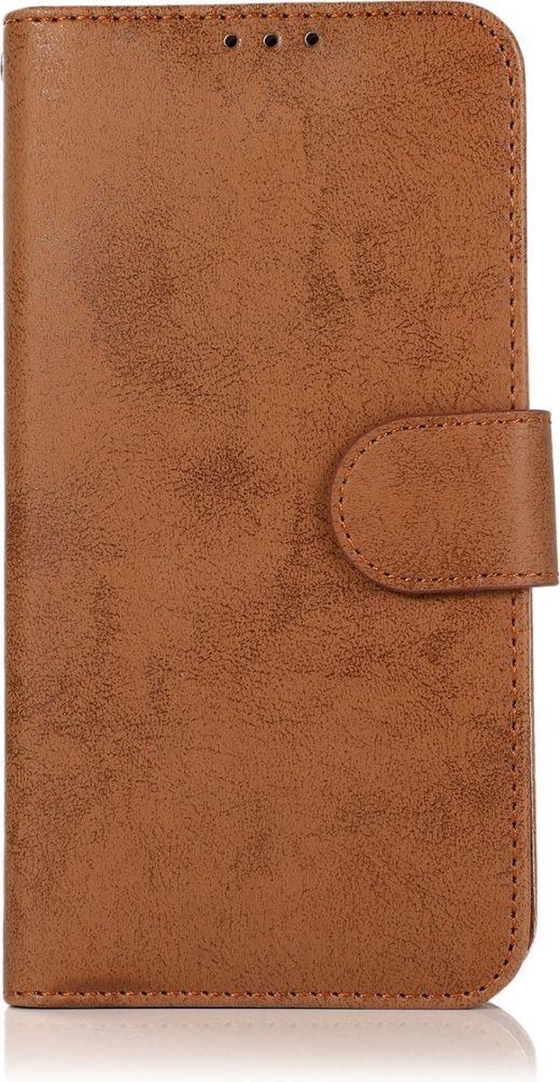Mobigear Telefoonhoesje geschikt voor Apple iPhone 12 Pro Hoesje | Mobigear Wallet Uitneembare 2in1 Bookcase Portemonnee | Pasjeshouder voor 3 Pasjes | Telefoonhoesje voor Pinpas / OV Kaart / Rijbewijs - Bruin