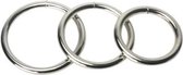 Trine Cockringen Set - Toys voor heren - Penisring - Zilver - Discreet verpakt en bezorgd