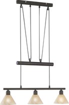 LED Hanglamp - Hangverlichting - Torna Stomun - E14 Fitting - 3-lichts - Rechthoek - Roestkleur - Aluminium