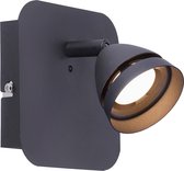 LED Wandspot - Torna Undy - 3W - Aanpasbare Kleur - Vierkant - Mat Zwart - Aluminium