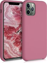 kwmobile telefoonhoesje voor Apple iPhone 11 Pro - Hoesje met siliconen coating - Smartphone case in donkerroze