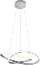 LED Hanglamp - Torna Corcy - 27W - Warm Wit 3000K - Dimbaar - Rond - Mat Nikkel - Aluminium