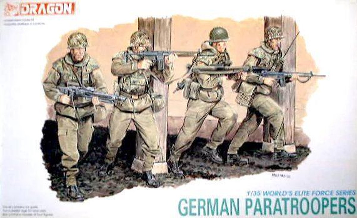 Dragon Modelbouwpakket Militaire voertuigen - 3021 German Paratroopers Plastic - 1:35 - Modelbouw