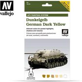 Vallejo val 78401 - German Yellow Armour Painting 6 x 8  ml verf set
