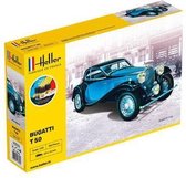 1:24 Heller 56706 Bugatti T-50 Car - Starter Kit Plastic kit