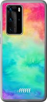 Huawei P40 Pro Hoesje Transparant TPU Case - Rainbow Tie Dye #ffffff