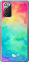 Samsung Galaxy Note 20 Hoesje Transparant TPU Case - Rainbow Tie Dye #ffffff