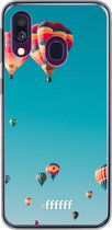 Samsung Galaxy A40 Hoesje Transparant TPU Case - Air Balloons #ffffff