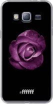 6F hoesje - geschikt voor Samsung Galaxy J3 (2016) -  Transparant TPU Case - Purple Rose #ffffff