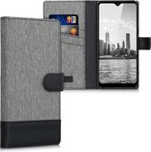 kwmobile telefoonhoesje voor LG K50S - Hoesje met pasjeshouder in grijs / zwart - Case met portemonnee