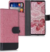 kwmobile telefoonhoesje voor Sony Xperia 10 II - Hoesje met pasjeshouder in oudroze / zwart - Case met portemonnee