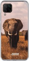 Huawei P40 Lite Hoesje Transparant TPU Case - Elephants #ffffff