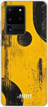 Samsung Galaxy S20 Ultra Hoesje Transparant TPU Case - Black And Yellow #ffffff