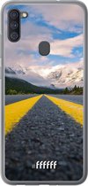 Samsung Galaxy A11 Hoesje Transparant TPU Case - Road Ahead #ffffff