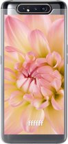 Samsung Galaxy A80 Hoesje Transparant TPU Case - Pink Petals #ffffff