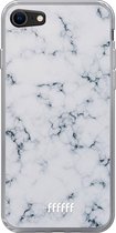6F hoesje - geschikt voor iPhone SE (2020) - Transparant TPU Case - Classic Marble #ffffff