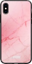 iPhone X Hoesje TPU Case - Coral Marble #ffffff