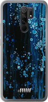 Xiaomi Redmi 9 Hoesje Transparant TPU Case - Bubbling Blues #ffffff