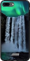 iPhone 8 Plus Hoesje TPU Case - Waterfall Polar Lights #ffffff