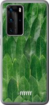 Huawei P40 Pro Hoesje Transparant TPU Case - Green Scales #ffffff