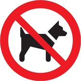 Pickup Pictogram rond diameter 20 cm - Verboden voor honden