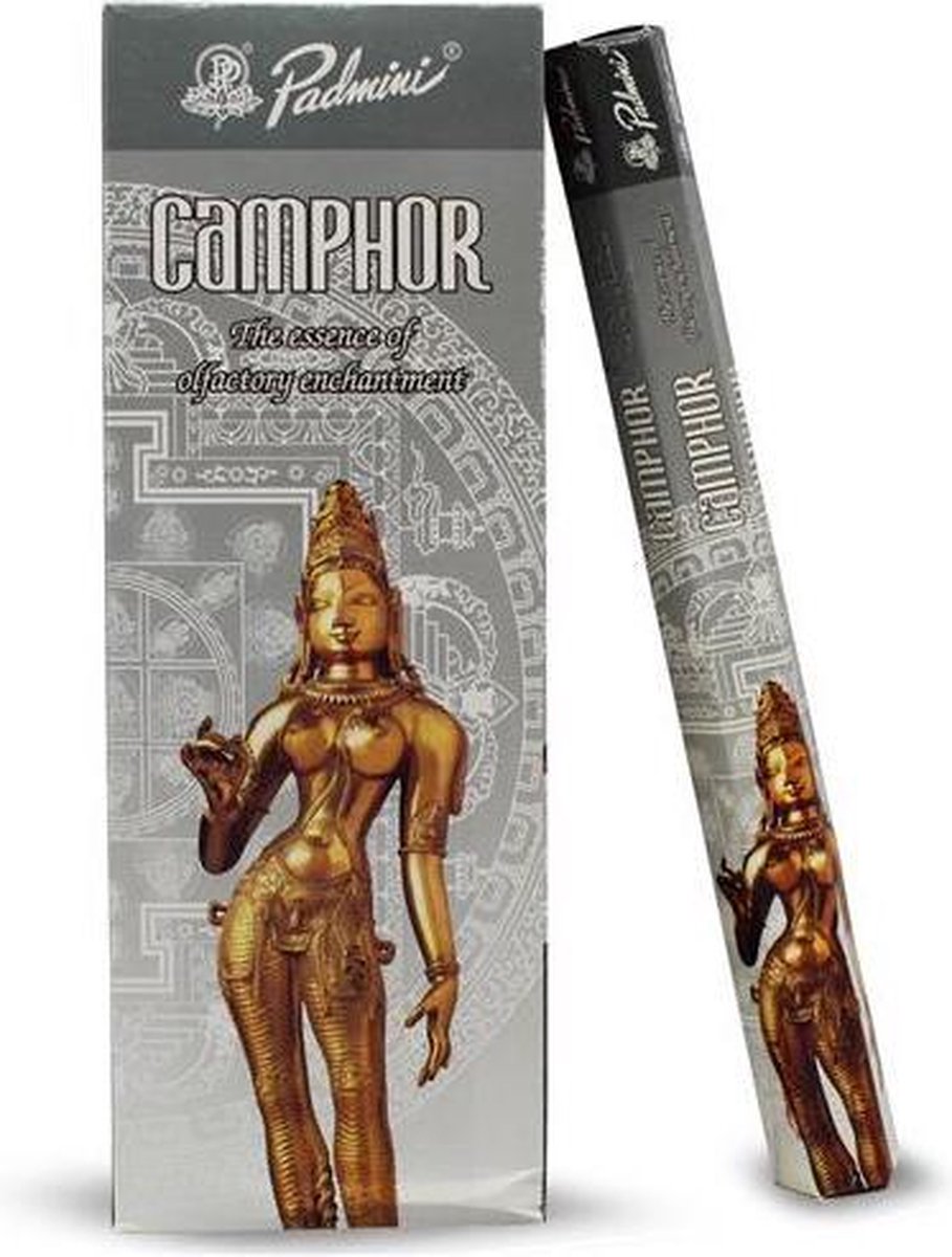 Padmini camphor wierook - kamfer wierookstokjes - india wierook - doos 6 stuks - hexa - 6x 20 stokjes