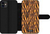 Wallet case - geschikt voor iPhone 11 - Tijgerprint