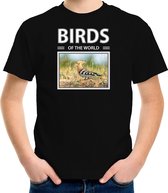 Dieren foto t-shirt Hop vogel - zwart - kinderen - birds of the world - cadeau shirt Hop vogels liefhebber XL (158-164)