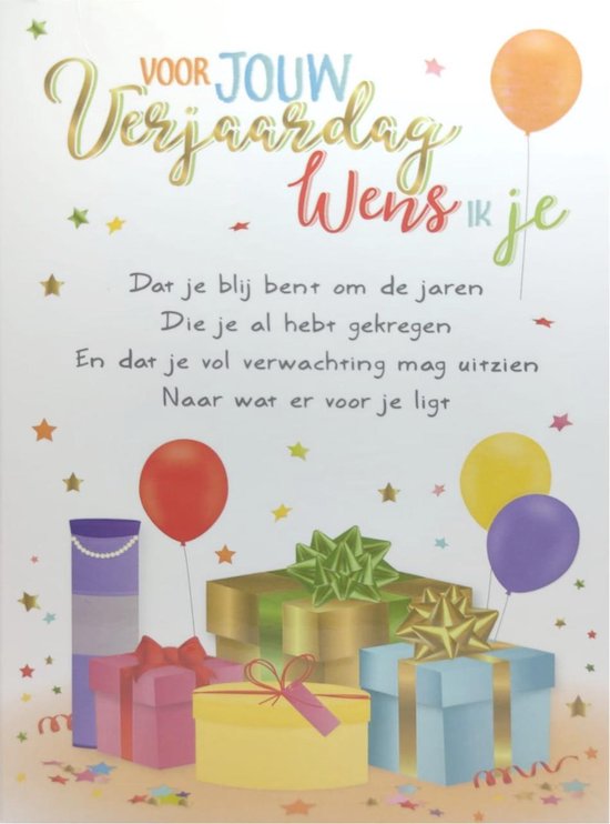 Kaart Intense Voor jouw verjaardag wens ik je TE029B
