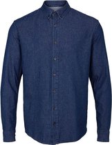 Kronstadt Heren Overhemd Johan Blauw Denim Stretch Regular Fit - L