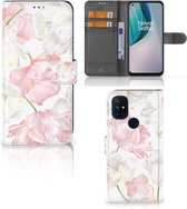 GSM Hoesje OnePlus Nord N10 Wallet Book Case Cadeau voor Mama Lovely Flowers