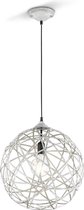 LED Hanglamp - Hangverlichting - Trinon Jica - E27 Fitting - Rond - Antiek Grijs - Aluminium