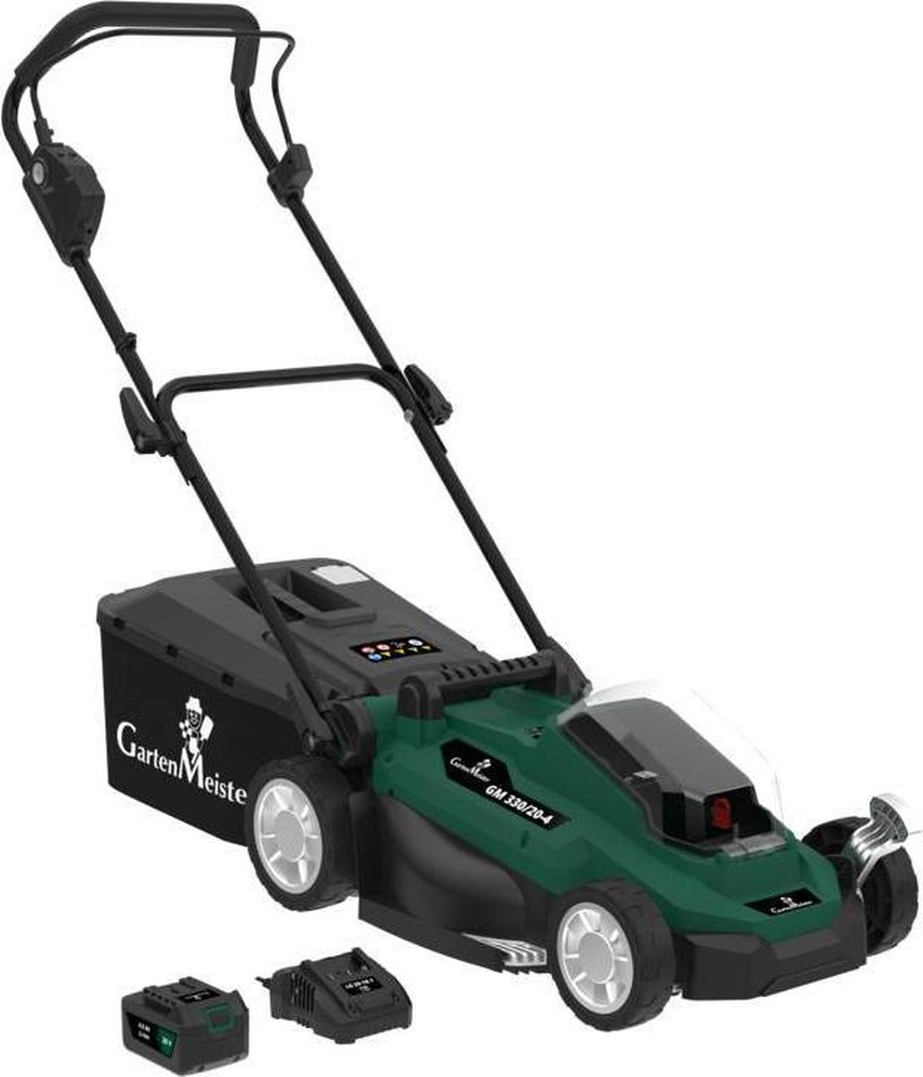 GartenMeister Accu grasmaaier GM 330/20-4, 600 W - inclusief accu en ...