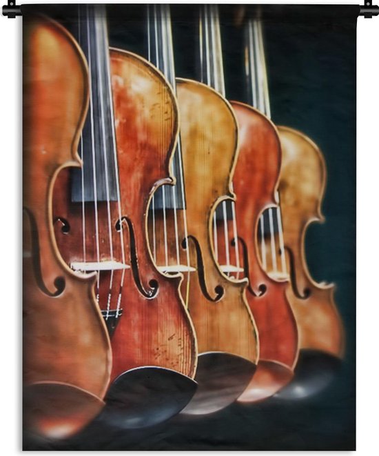 Tenture murale Instrument de musique violon - Rangée de violons suspendus  Tenture... | bol.com