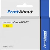 PrintAbout huismerk Inktcartridge BCI-5Y Geel geschikt voor Canon