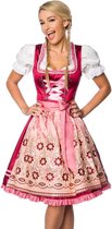 Dirndline Kostuum jurk -2XL- Dirndl Oktoberfest Roze/Rood