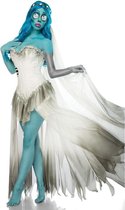 Mask Paradise Kostuum -2XL- Skeleton Bride Wit/Blauw